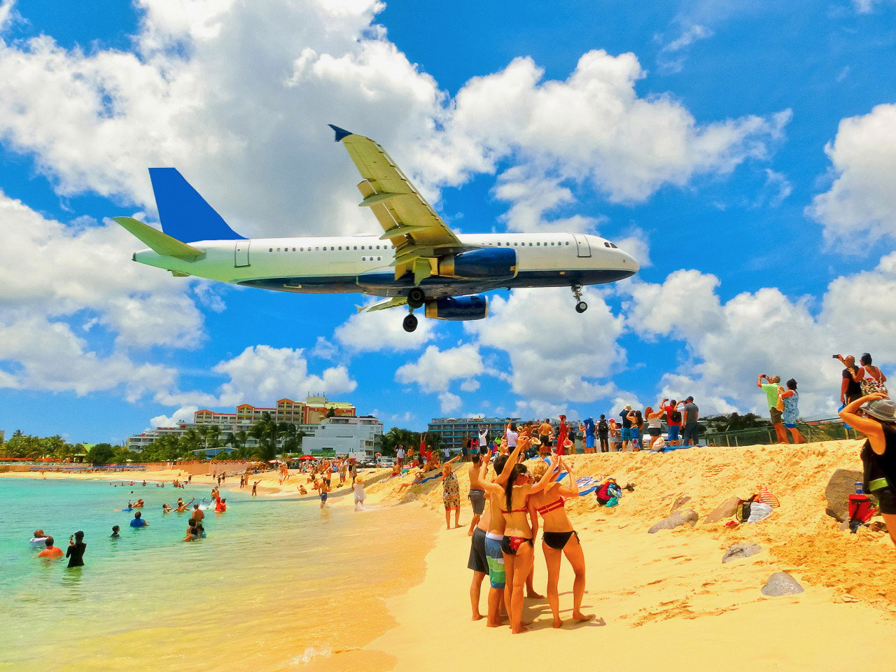 Maho beach.