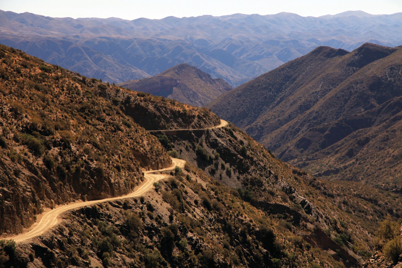 La piste de Tarija à Tupiza.