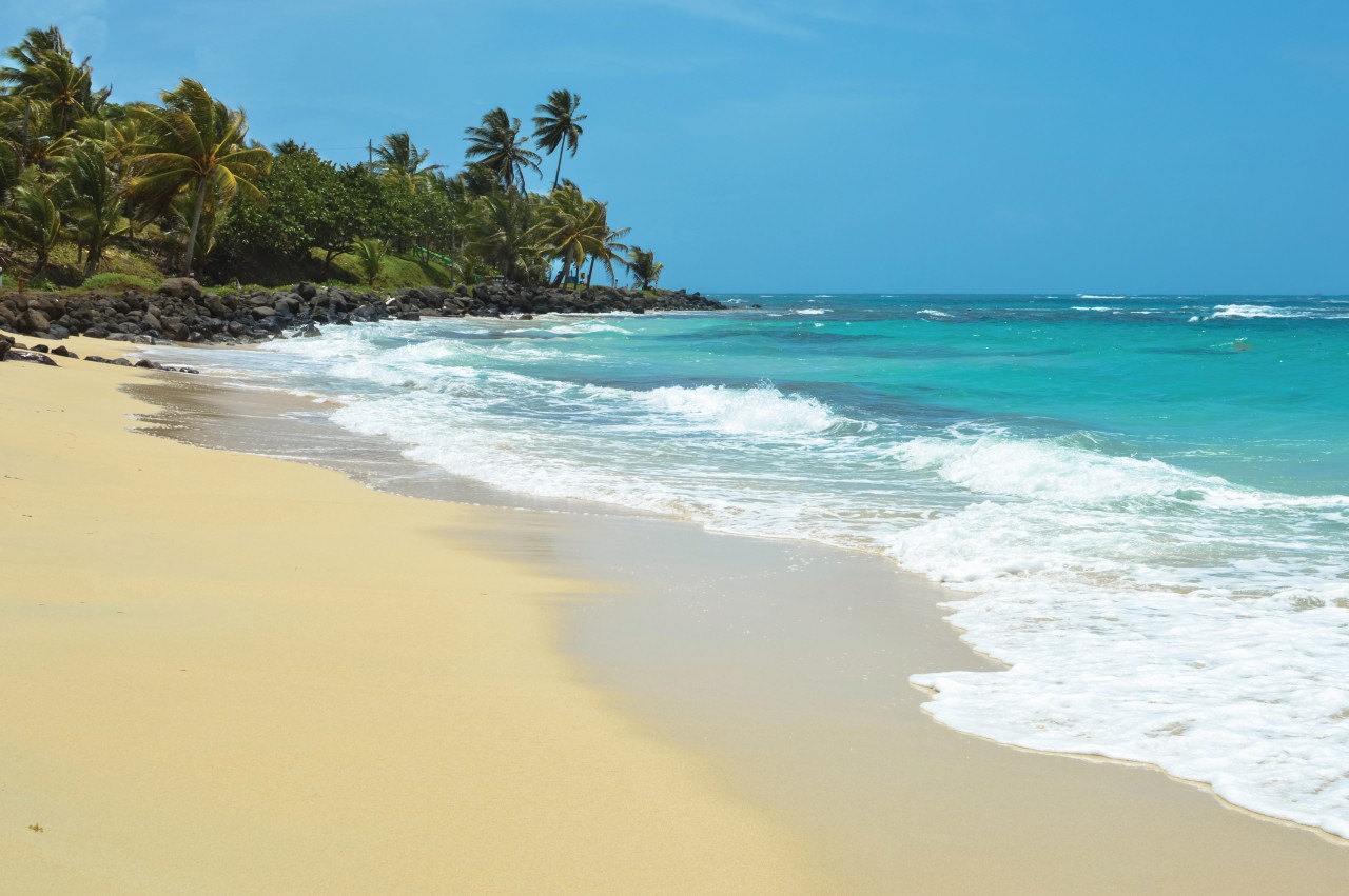 Plage sur Big Corn Island.