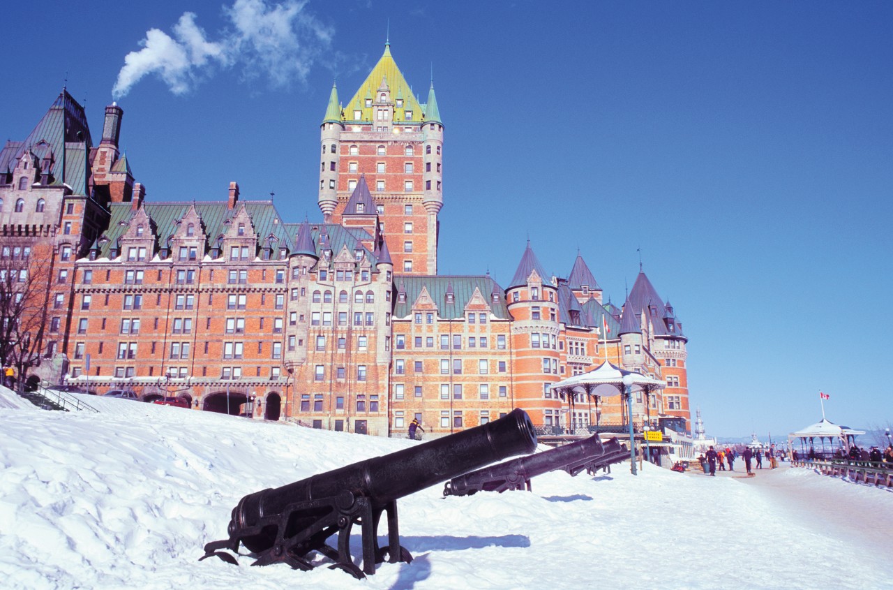 Le Château Frontenac et la Terrasse Dufferin.