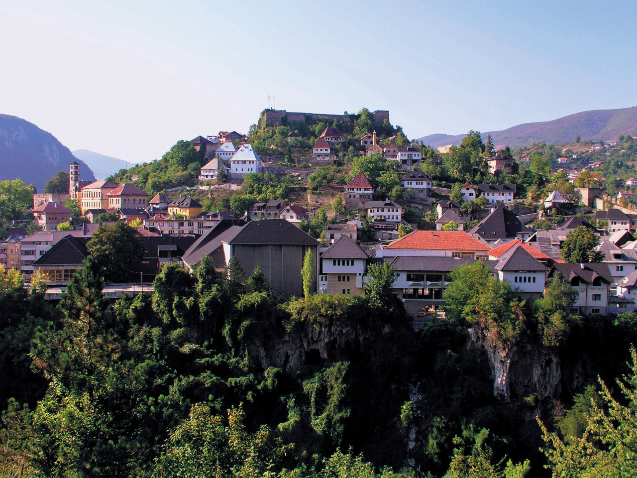 La partie ancienne de la ville de Jajce.