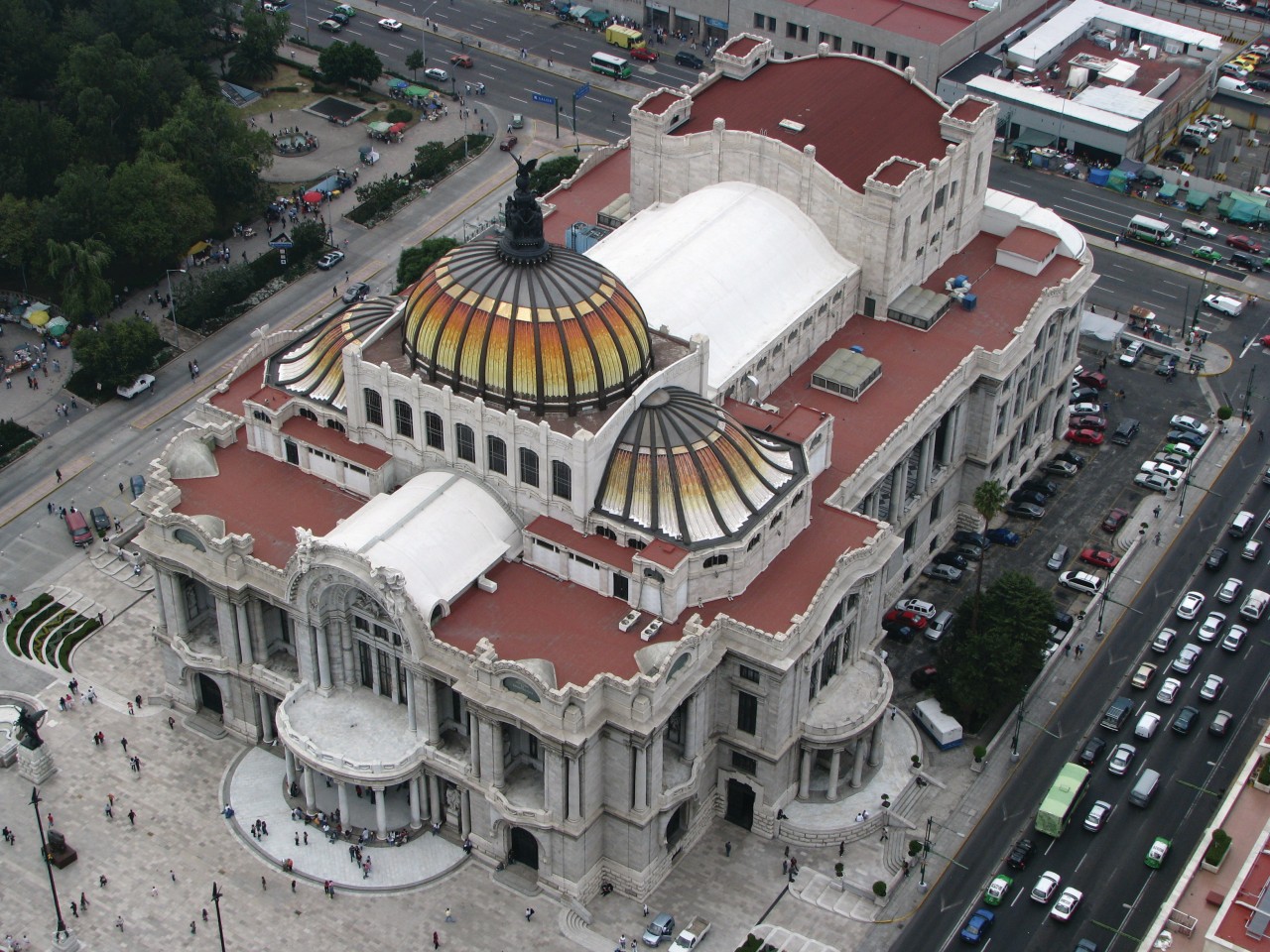 Le Palais de Bellas Artes vu de la Torre Latinoamericana.