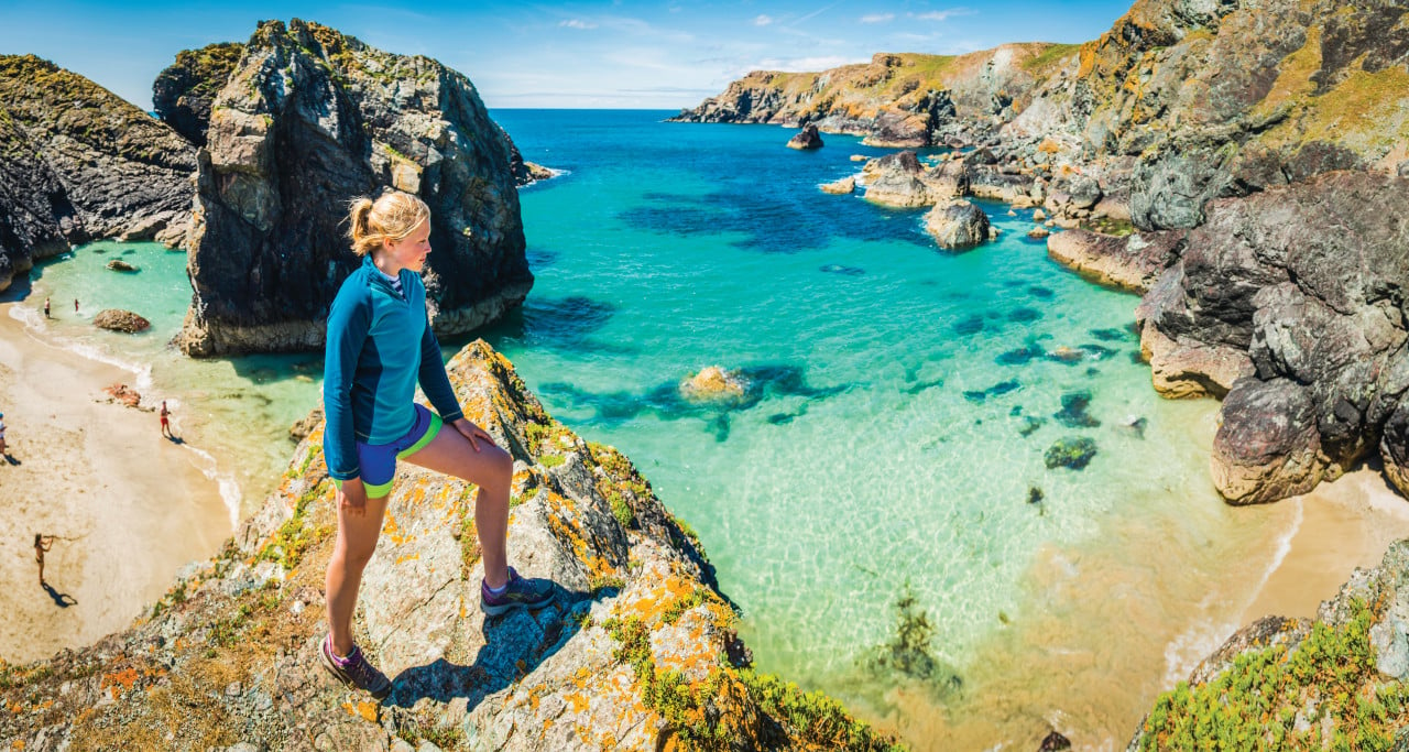 Randonnée dans les Cornouailles, Kynance Cove.