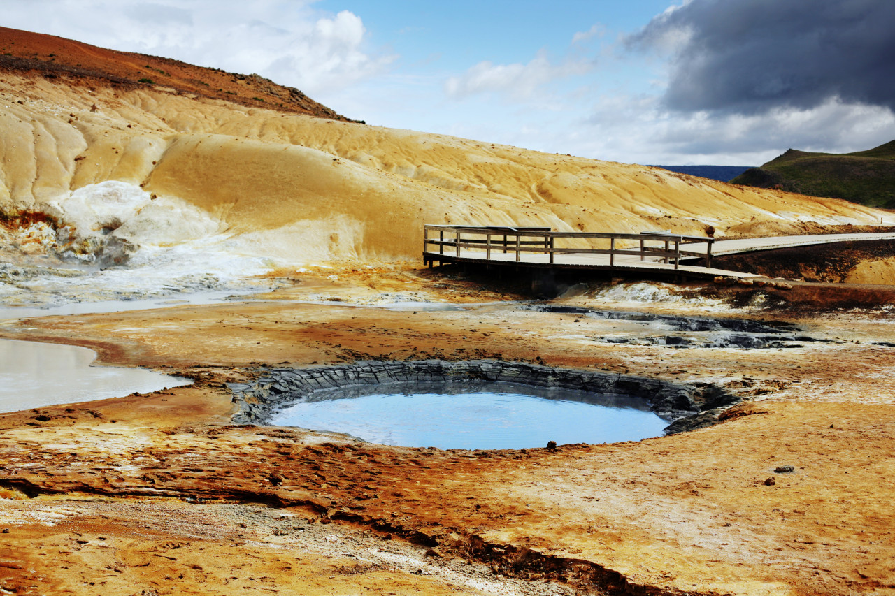 Aire géothermique de de Seltun dans la péninsule de Reykjanes.