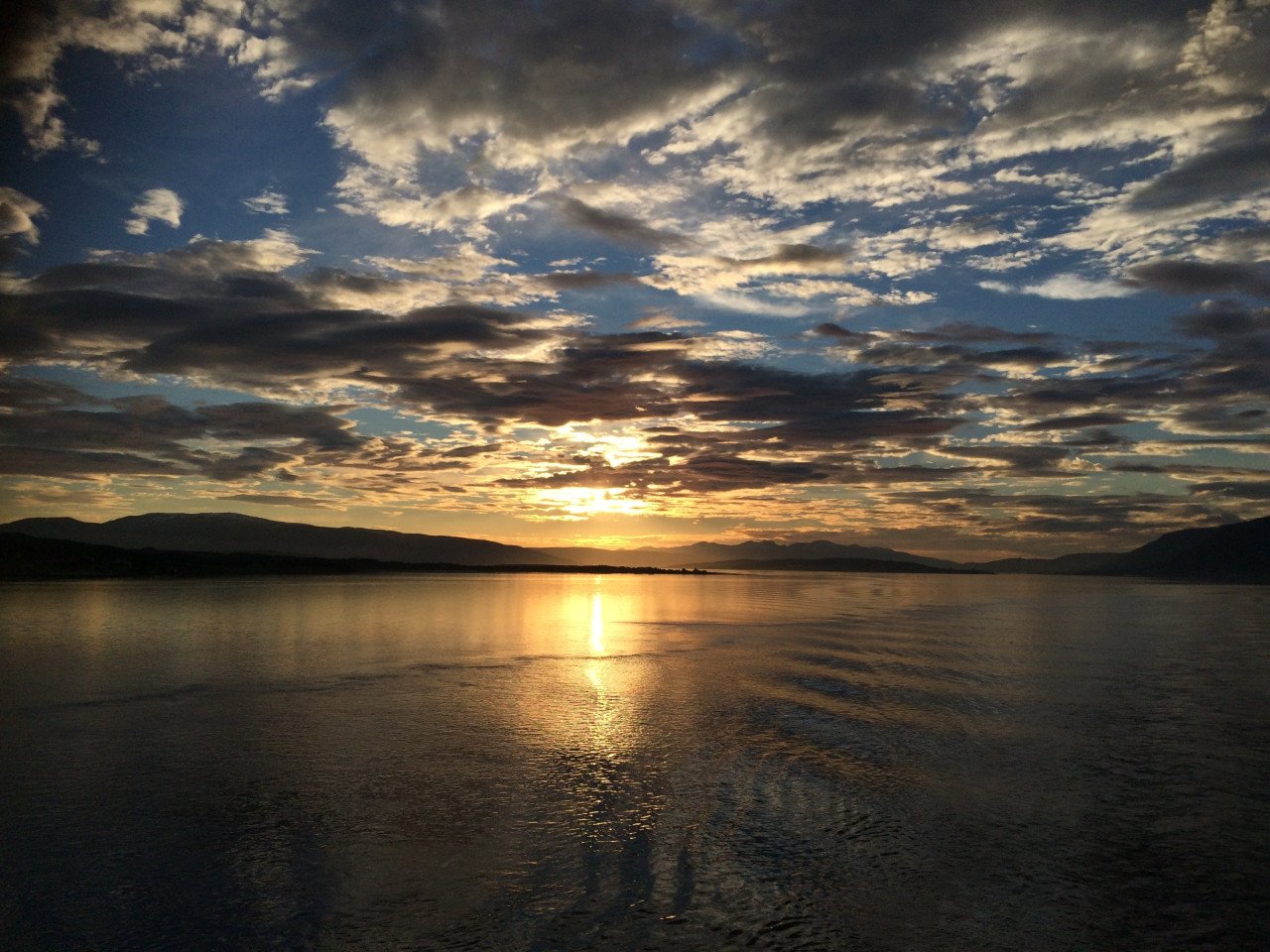 Soleil de minuit à Tromsø.