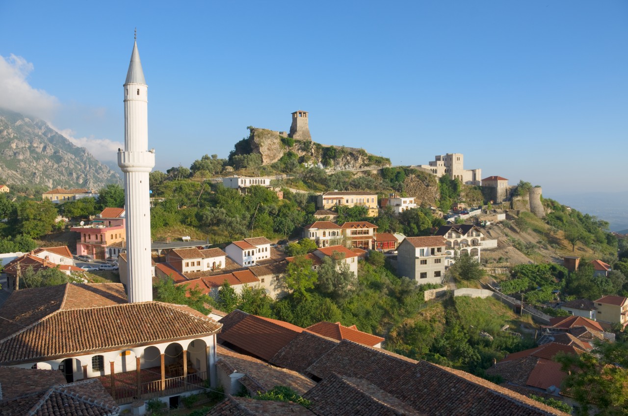 Vue sur le minaret de Kruja.