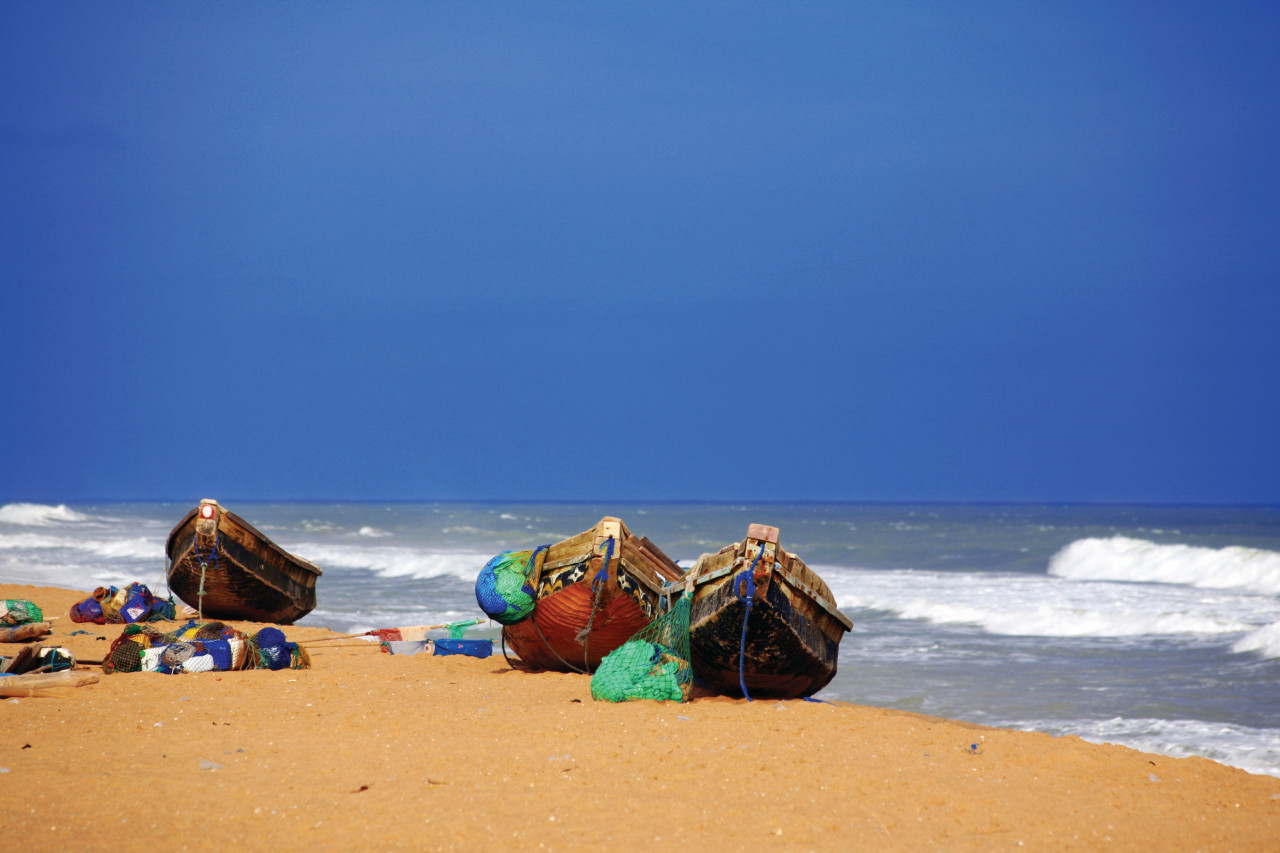 Bateaux de pêche à Grand-Popo.