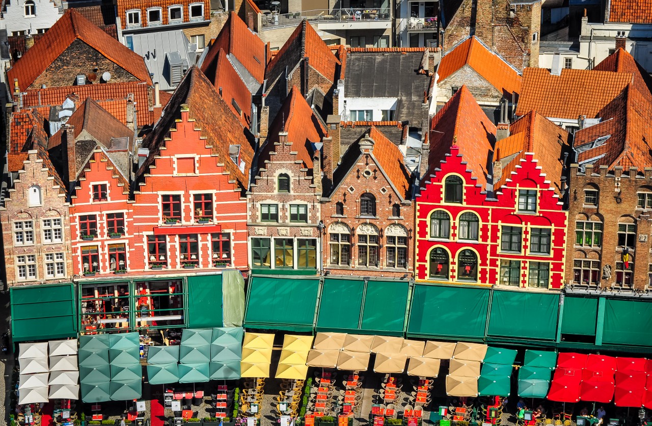 Les façades de Bruges.