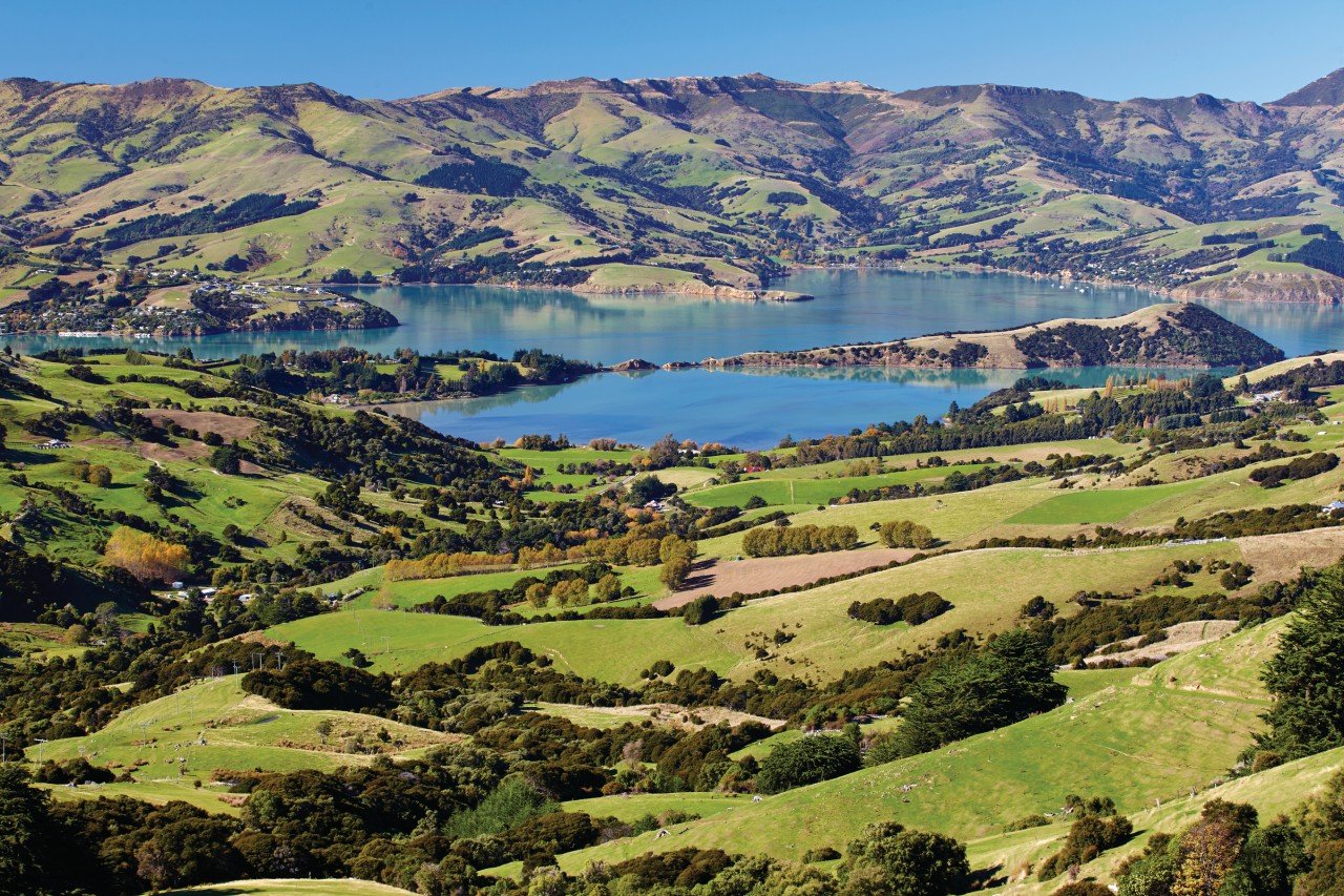 Akaroa et la Péninsule de Banks.