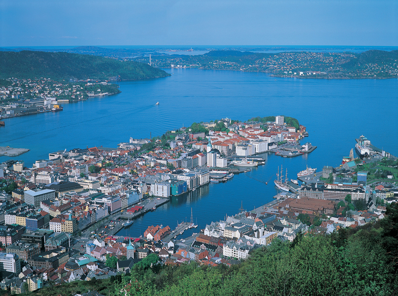 Port du fjord Bergen.