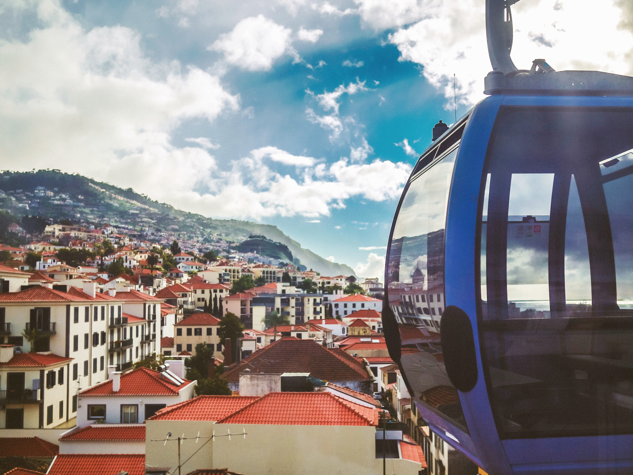 Vue aérienne de Funchal depuis le téléphérique.